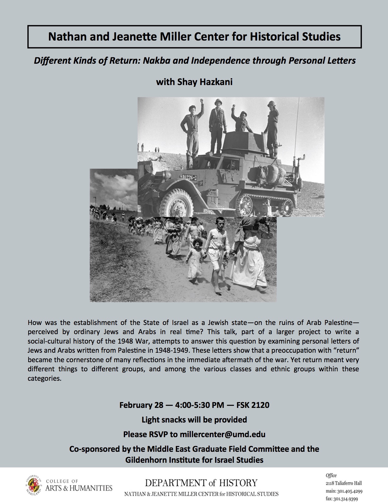 Image for event - Different Kinds of Return: Nakba and Independence through Personal Letters