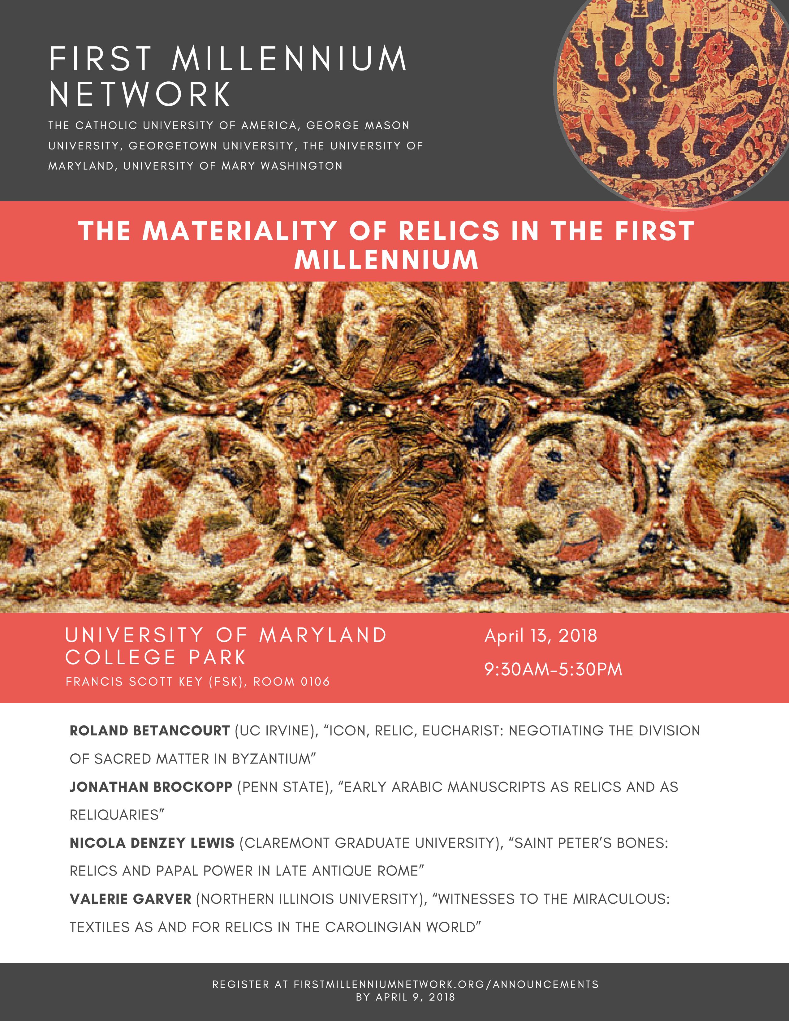 Poster for The Materiality of Relics in the First Millenium