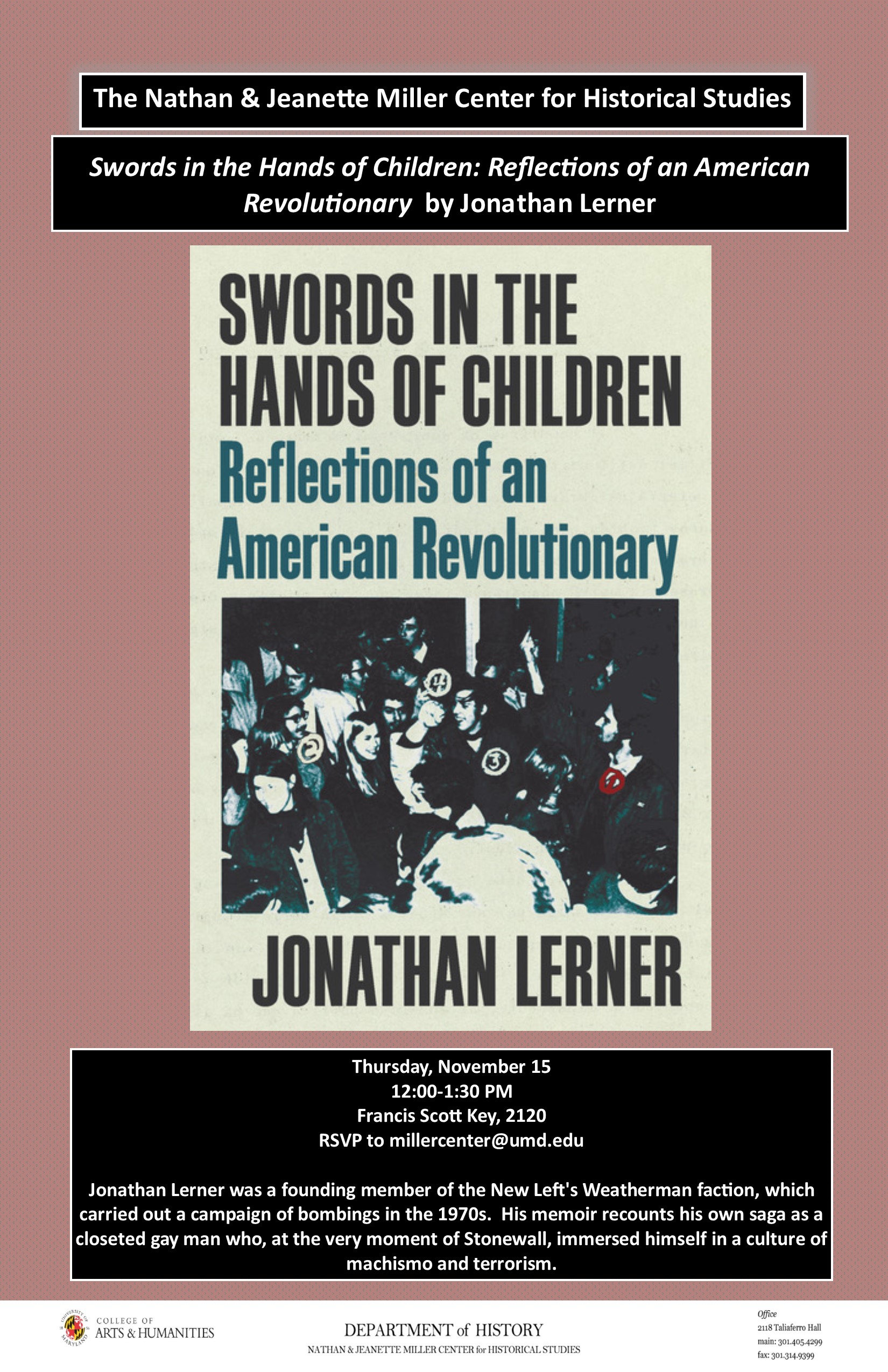 Image for event - Swords in the Hands of Children: Reflections of an American Revolutionary