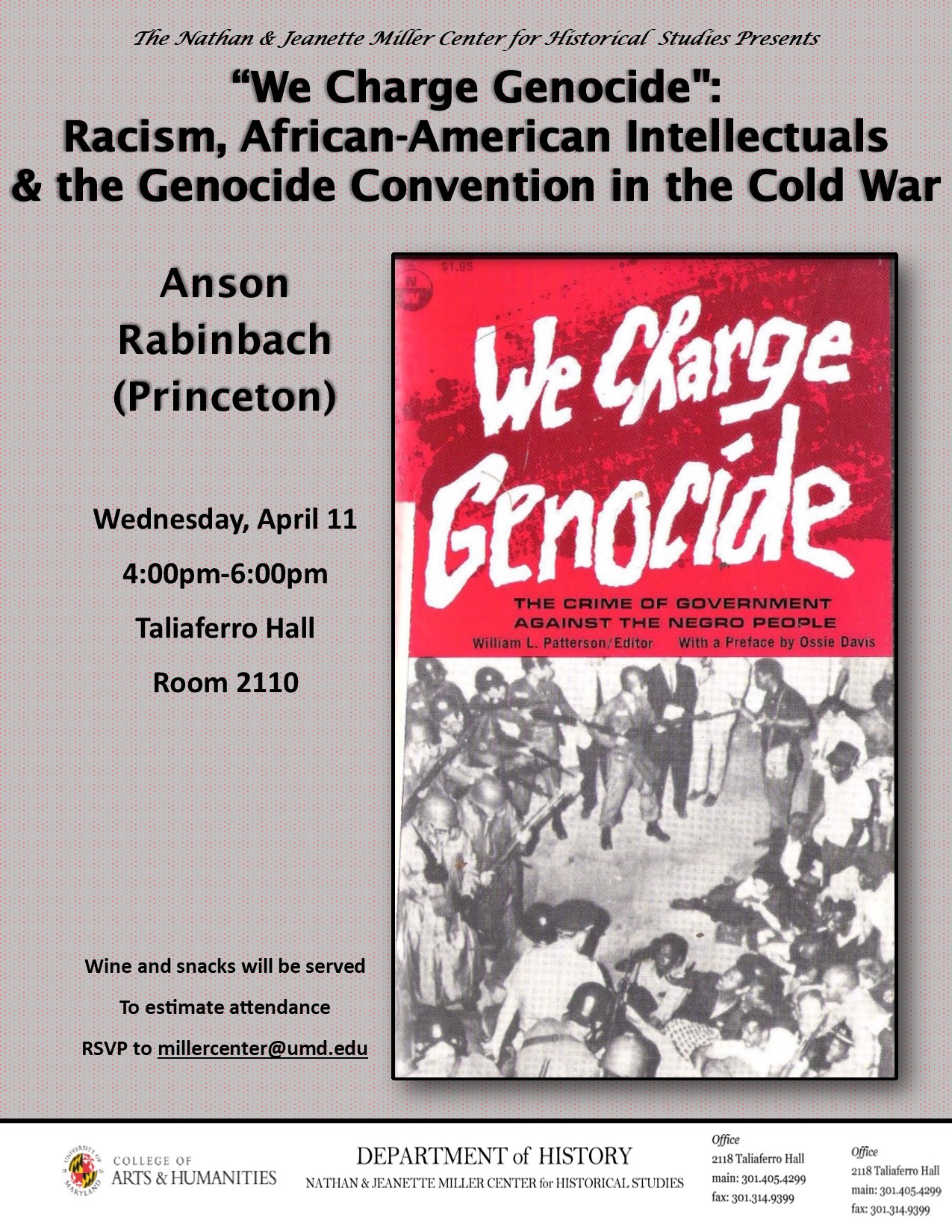 We Charge Genocide:  Racism, African-American Intellectuals and the Genocide Convention in the Cold War