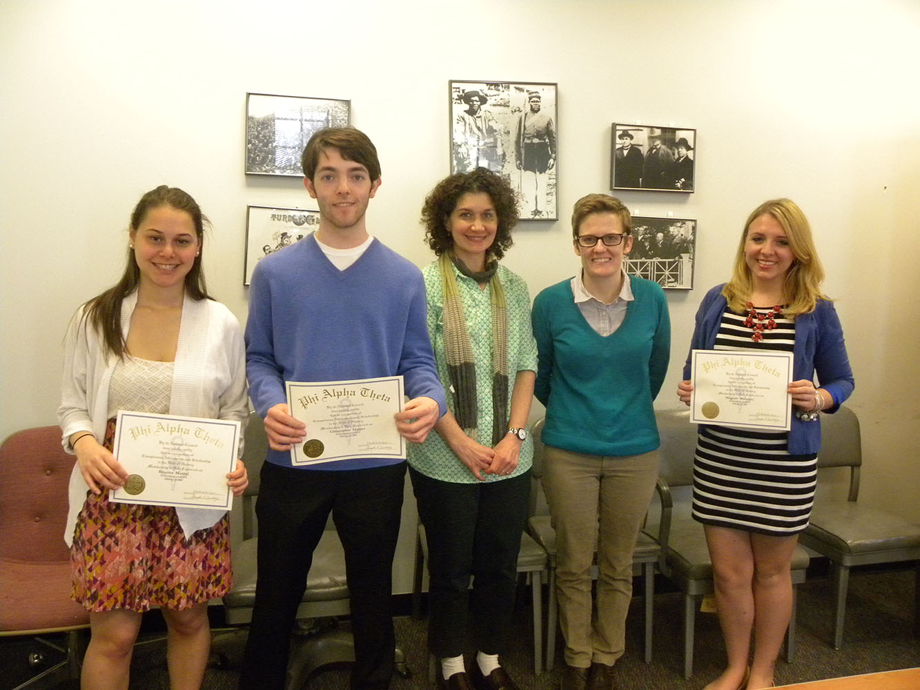 The History Department’S Chapter Of The National History Honor Society, Phi Alpha Theta, Welcomed Its Newest Members