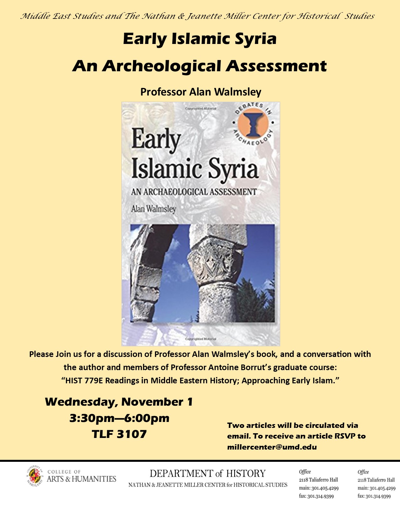 Image for event - Early Islamic Syria: An Archeological Assesment