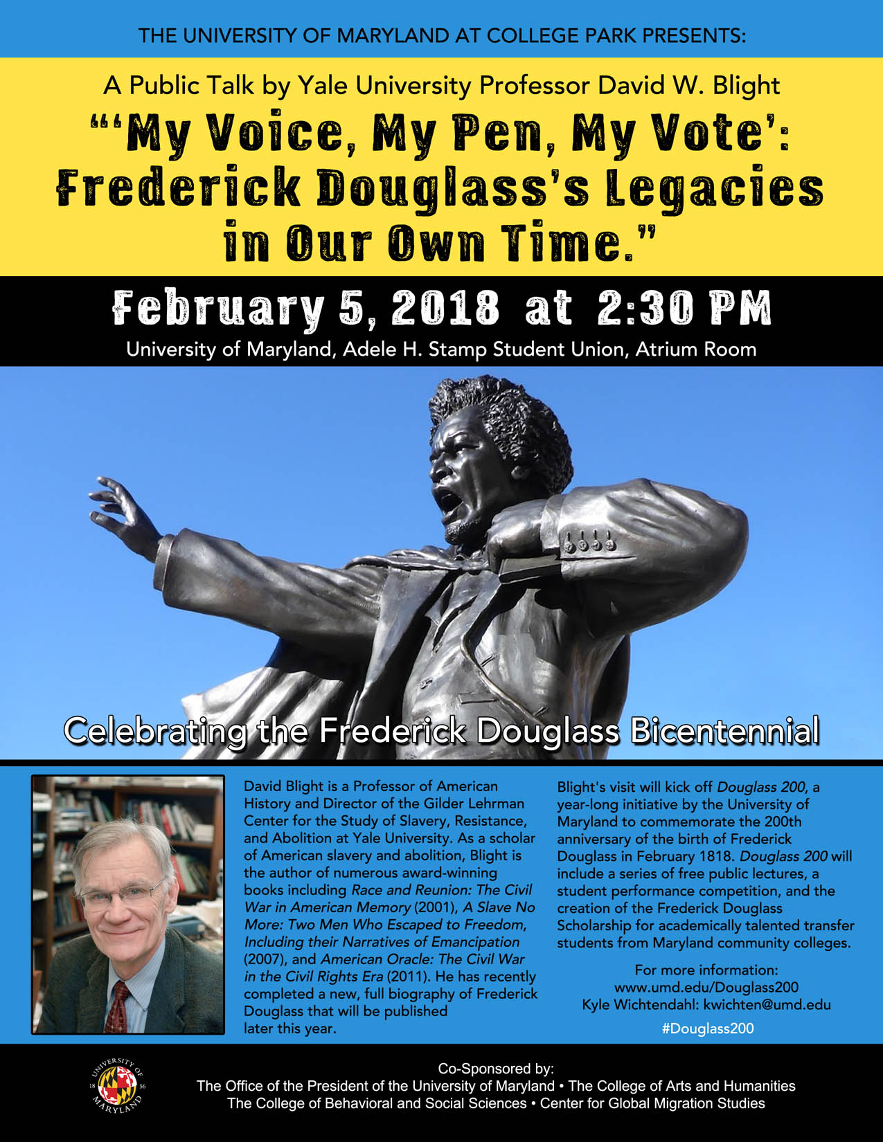 Image for event - Historian David Blight Lecture for Frederick Douglass Bicentennial