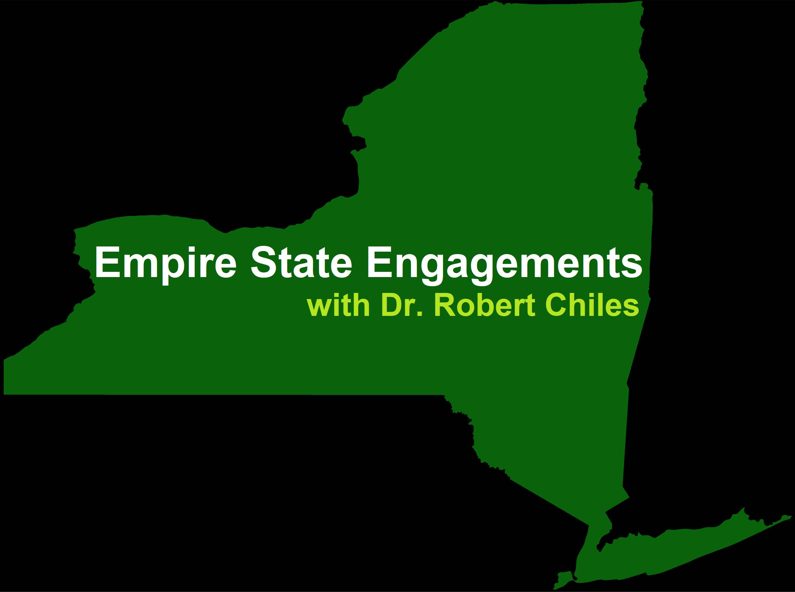 Empire State Engagements Show Logo - green NY state outline 