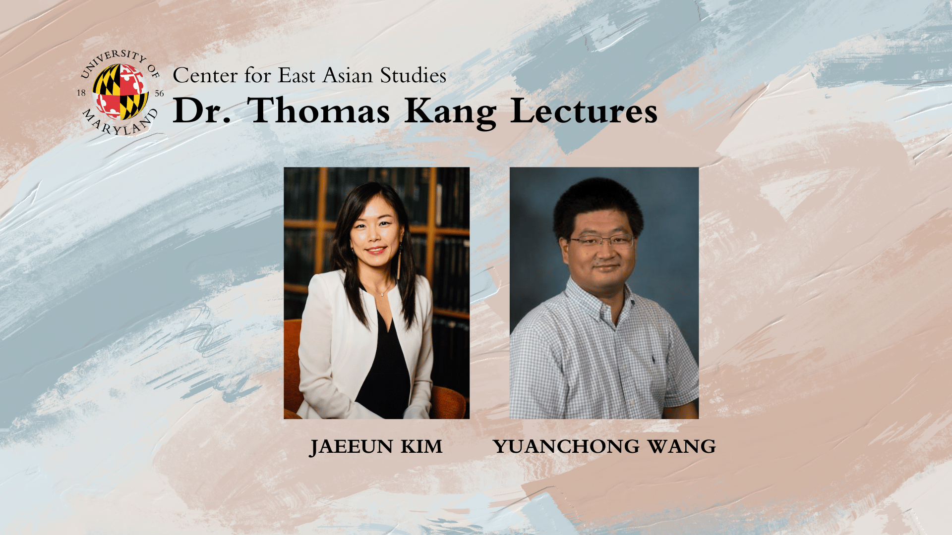 inset image of guest speakers for Thomas Kang Lecture Spring 23