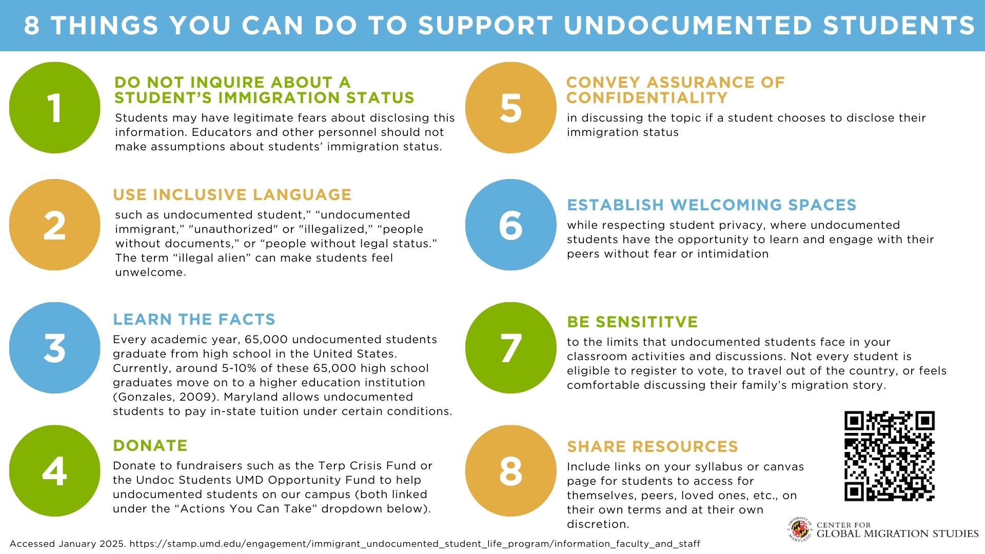 flier for how you can support undocumented students